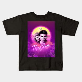 Top Gun 80's Retro Vaporwave Kids T-Shirt